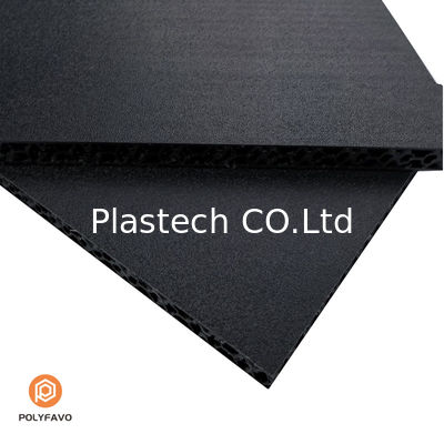 Khô kết cấu 10mm Đen PP Bảng Honeycomb cho trường hợp bay