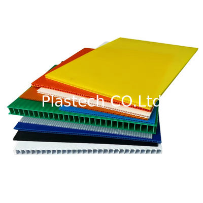 Nhiều màu sắc PP Bảng rỗng PP nhựa Lớp bảo vệ sàn nhựa