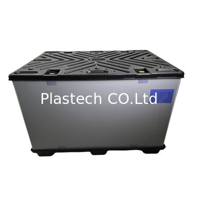 1600x1145x1067mm Bao bì tay áo với pallet xếp chồng hộp chứa nhựa vận chuyển