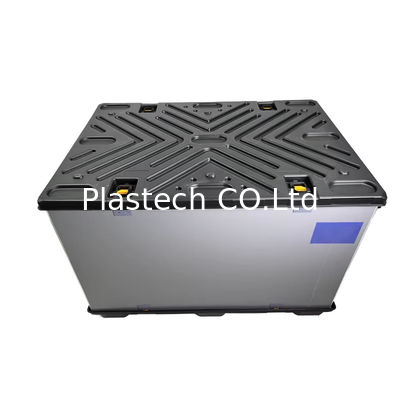 1600x1145x1067mm Bao bì tay áo với pallet xếp chồng hộp chứa nhựa vận chuyển