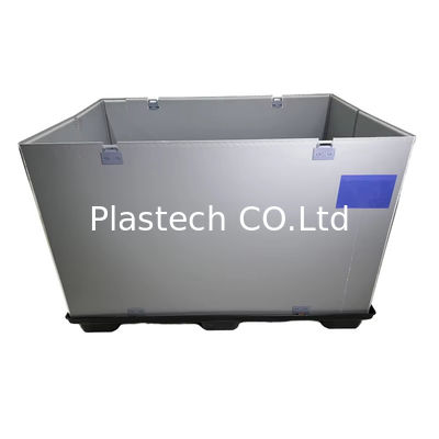 1600x1145x1067mm Bao bì tay áo với pallet xếp chồng hộp chứa nhựa vận chuyển