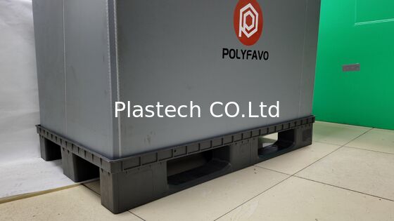 PP Honeycomb Chuỗi pallet hộp 1200x800mm gấp Custom Logo OEM Lò chứa có thể trả lại