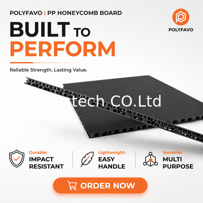 7mm 2800gsm Polypropylene Flight Panel Vỏ máy bay Vật liệu PP Honeycomb Panel