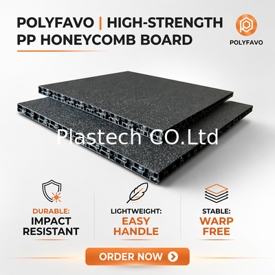 7mm Black Flight Panels Lightw 2800gsm Flight case Vật liệu PP Honeycomb Panel cho vỏ máy bay