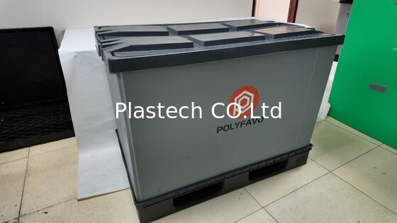 500kgs hộp vận chuyển hộp đóng gói 1200 * 800 * 900 mm với nắp nắp PolyBox