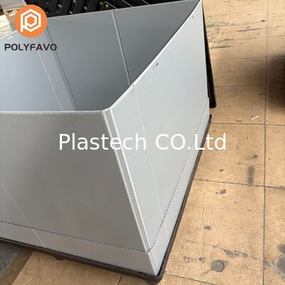 Khả năng tải 500kgs Hộp vận chuyển 1220 * 1140 * 900 mm Thùng lưu trữ nhựa PP Honeycomb Panel Sleeve Box