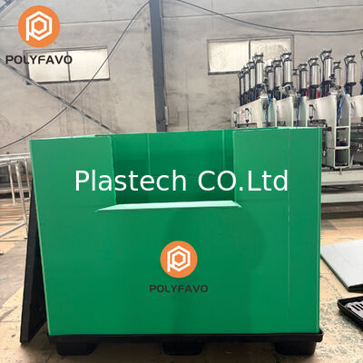 Palet xếp chồng hộp vận chuyển 1220 * 1140 * 900 mm gấp nhựa pallet mật ong sleeve box panel sleeve box