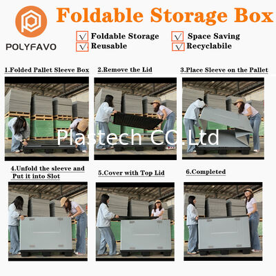 Hộp đa lưới hạng nặng cho sử dụng sàn nhà máy tổ chức nhựa xếp chồng -- chống nước & tái sử dụng để lưu trữ các bộ phận kho
