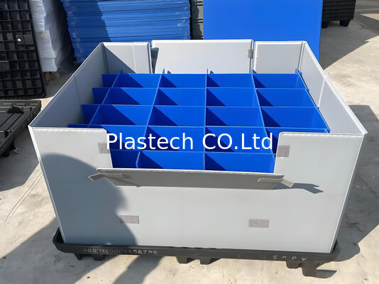 Thùng lớn có thể gập lại chịu lực nặng, Gấp phẳng để tiết kiệm chi phí vận chuyển khứ hồi, Tải trọng động 300kg Tải trọng tĩnh 500kg, Có thể xếp chồng