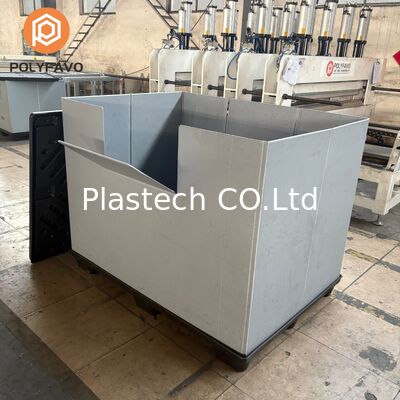  Collapsible Plastic Containers 10mm 12mm, Foldable Crate 300kg Dynamic 500kg Static Load, Custom Cutouts Color Print