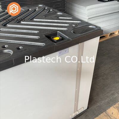 Hộp Coaming Hai Mảnh Loại C, Hộp Tay Áo Gập Gọn Có Lớp Lót Xốp EVA, Hộp Lớn Tái Sử Dụng Đế Pallet Nhựa