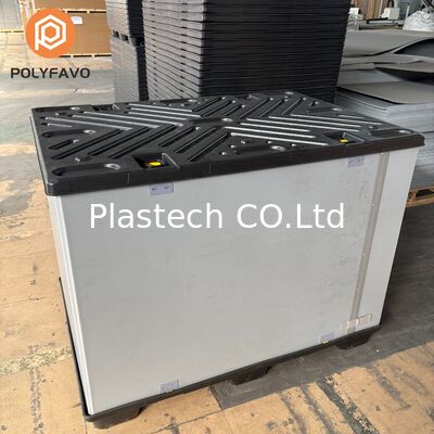 Hộp Coaming Hai Mảnh Loại C, Hộp Tay Áo Gập Gọn Có Lớp Lót Xốp EVA, Hộp Lớn Tái Sử Dụng Đế Pallet Nhựa