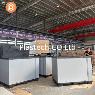 Hộp Vách Pallet Loại Hai C Có Vách Ngăn, Lớp Lót EVA Bảo Vệ Bên Trong Có Thể Gập Lại, Thùng Đáy Pallet Nhựa Tái Sử Dụng